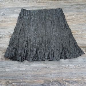 Picadilly Fashions Deep Taupe Ruffly Printed Skirt